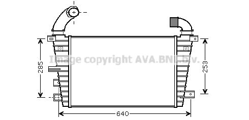 AVA QUALITY COOLING tarpinis suslėgto oro aušintuvas, kompresorius OL4585